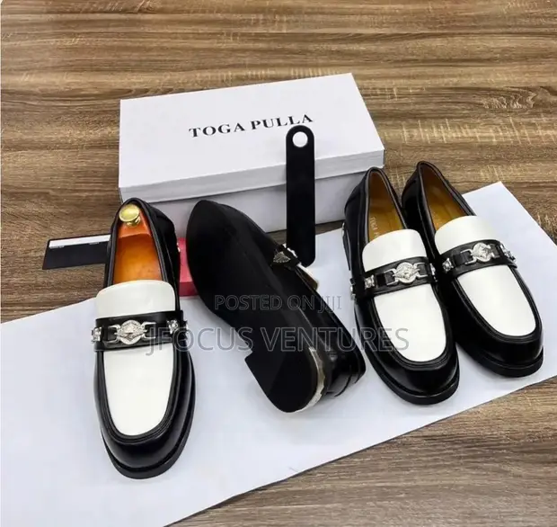 Toga Pulla Black and White Loafers - 1