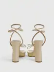 Ladies Golden Glitter Heels - 1