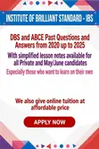 DBS ABCE Past Questions & Answers with Lessons - 1