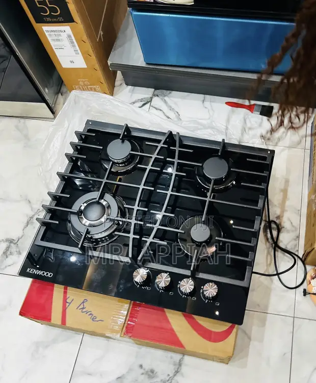 Kenwood 60cm 4 Gas Hob (Black Glass) - 1