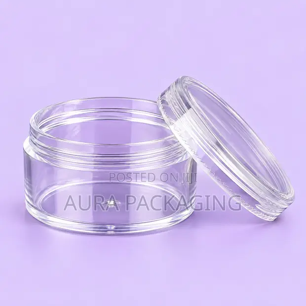 10ml Lip Balm Jar (Clear/White/Black Cover) - 1