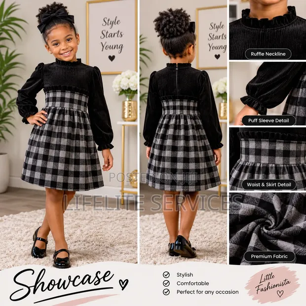 Girls' Cotton Dress (6-7 Years) - 1