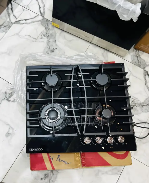 Kenwood 60cm 4 Gas Hob (Black) Tempered Glass - 1