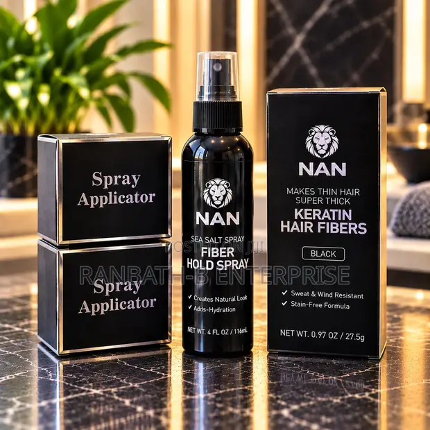 NAN Premium Hair Fibre Complete Kit - Black - 1