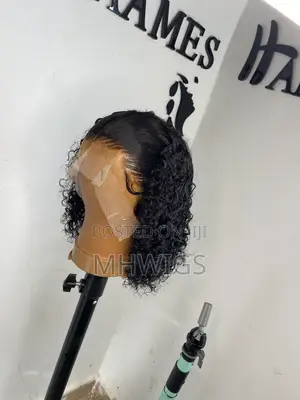 Human Hair Frontal Jerry Curl Wig Cap