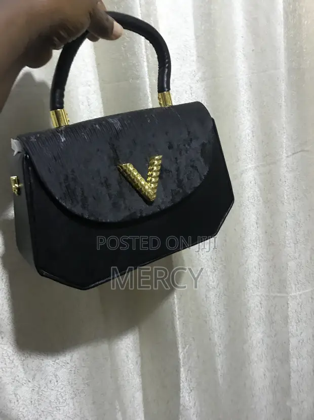 Mini Ladies Hand Bag - Classic Black Leather - 1