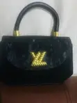 Mini Ladies Hand Bag - Classic Black Leather - 2