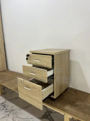 3-Drawer Mobile File Cabinet - Light Oak