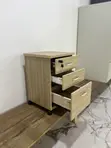 3-Drawer Mobile File Cabinet - Light Oak - 2
