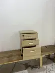 3-Drawer Mobile File Cabinet - Light Oak - 3
