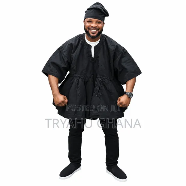 Black Men's Smocks, Fugu Batakari at Tryahu - 1