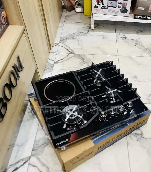 Kenwood 60cm 3+1 Inbuilt Glass Black Hob - 1