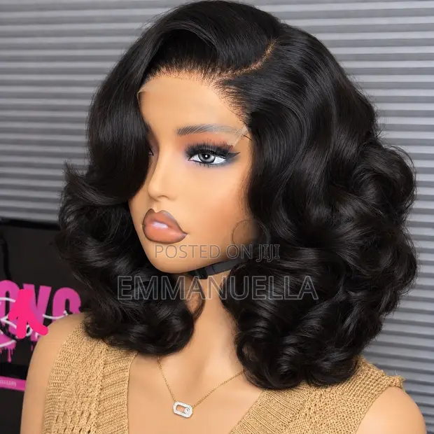 Luxury Black Body Wave Human Hair Wig - 1