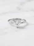 Radiant Love 1.0 Carat Moissanite Diamond Adjustable Silver Ring - 1