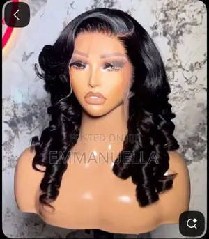 Luxury Long Black Curly Human Hair Wig