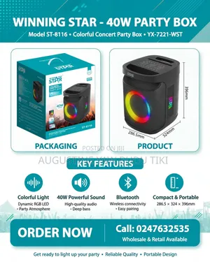 Winning Star 40W Party Box ST-8116 Speaker