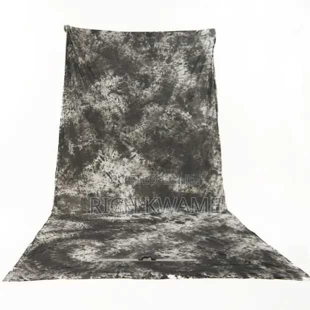 Grey White Tie Dye Photo Video Backdrop (4.75 x 9 Ft) - 1