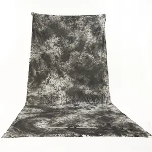 Grey White Tie Dye Photo Video Backdrop (4.75 x 9 Ft)