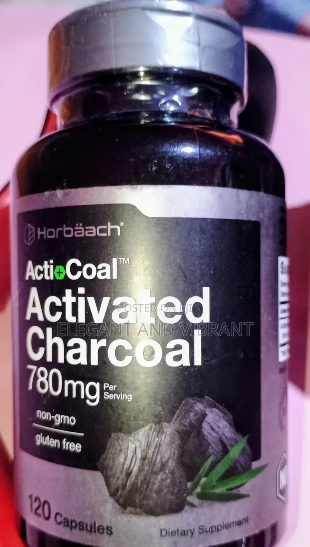 Activated Charcoal 780mg, 120 Capsules - 1