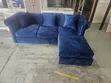 Velvet-Style L-Sectional Sofa with Rolled Arms - 3