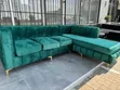 L-Shaped Velvet Sectionals - 1