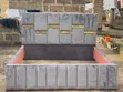 Queen Size Bed Frame - Gray with Gold Design - 1