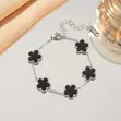 VanCleef Titanium Steel Four-Leaf Clover Bracelet - 4