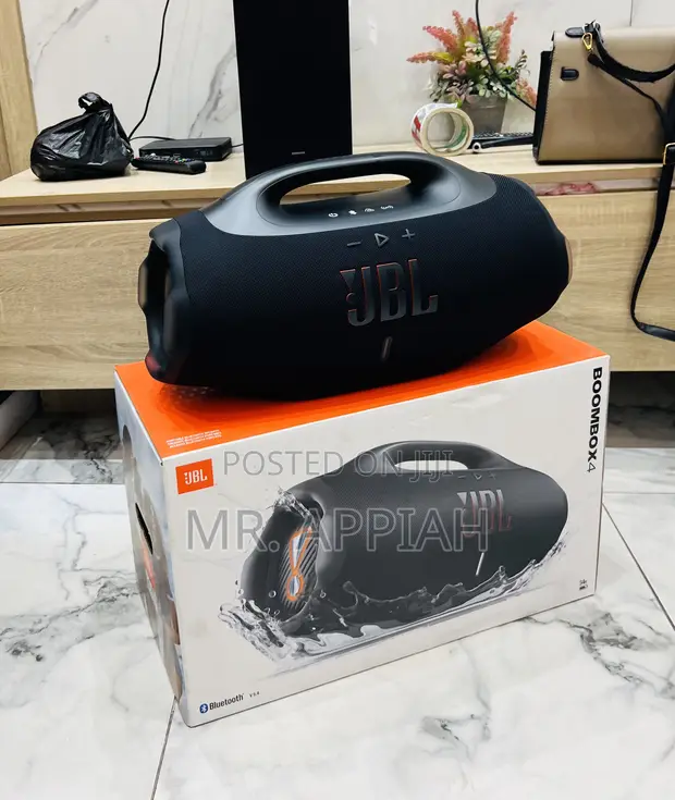 JBL Boombox 4 Portable Bluetooth Speaker (Black) - 1