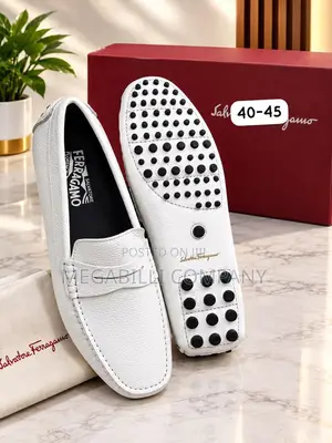Ferragamo Loafers - White Leather