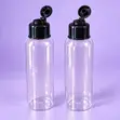 Clear PET Plastic Bottles with Flip Caps - 2