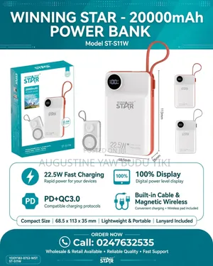 Winning Star 20000mAh Wireless Power Bank