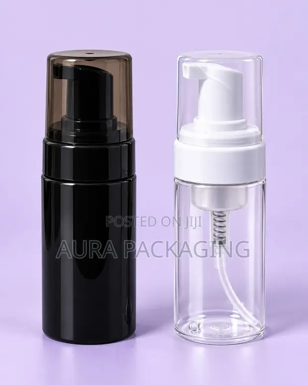 100ml Foam Bottle - Clear or Black - 1