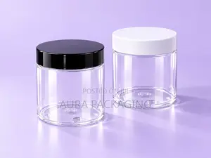 Clear PET Jar 250ml with White or Black Cover