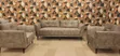 Beige 3+1+1 Sofa Set with Wingback Chairs - 3