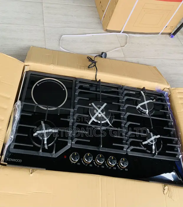 Kenwood 90cm 4 Gas + 1 Electric Inbuilt Black Hob - 1