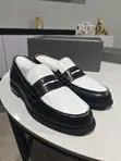 Original White and Black Leather Moccasin Loafers - 3