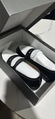Original White and Black Leather Moccasin Loafers - 5