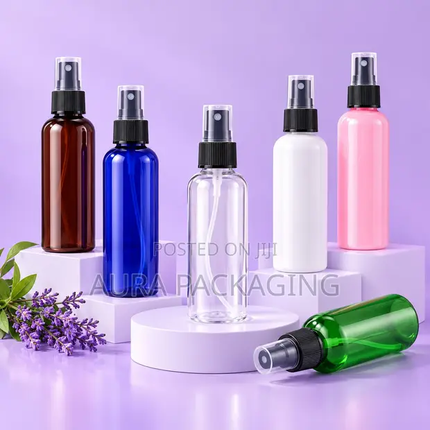 Cosmetic PET Bottle with Spray Cap - 1