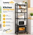 5-Tier Kitchen Storage Rack with Wheels - 1