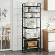 5-Tier Kitchen Storage Rack with Wheels - 2