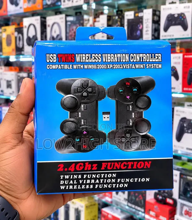 USB Twins Wireless Vibration Controller - 1