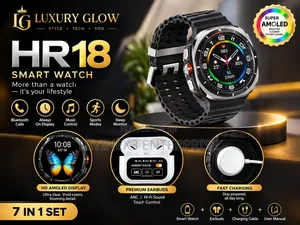 HR18 Smart Watch 7-in-1 Set with ANC Earbuds