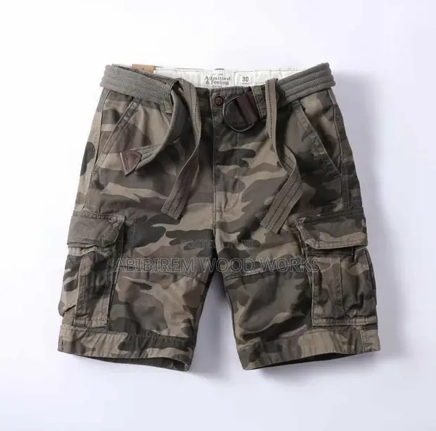 Khaki Camouflage Shorts and Denim Jeans for Men - 1
