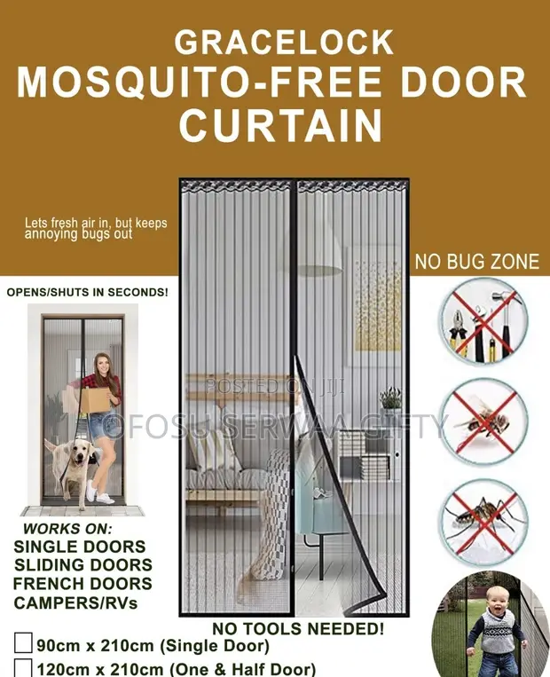 Magnetic Door Curtains - Insect & Mosquito Proof - 1