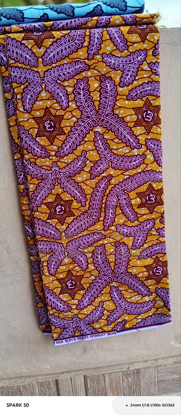 African Print Fabric - 6 Yards - 1