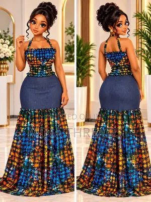 Adire Maxi Dress - Brand New