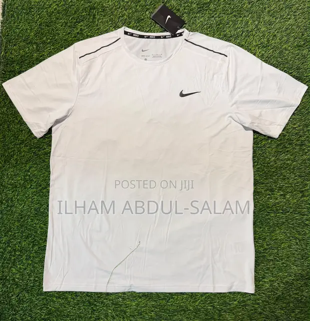 Nike White Top with Black Shoulder Line - 1