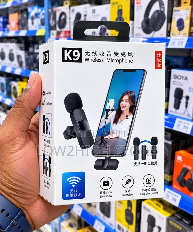 K9 Dual Wireless Lavalier Microphone - 1