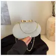 Ladies Cute Oval Clutch Bag - 2