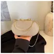 Ladies Cute Oval Clutch Bag - 5
